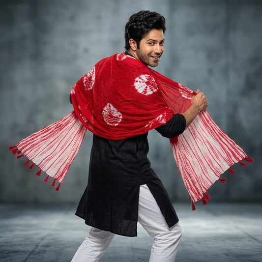 Dhaara Shibori Stole — product view 1