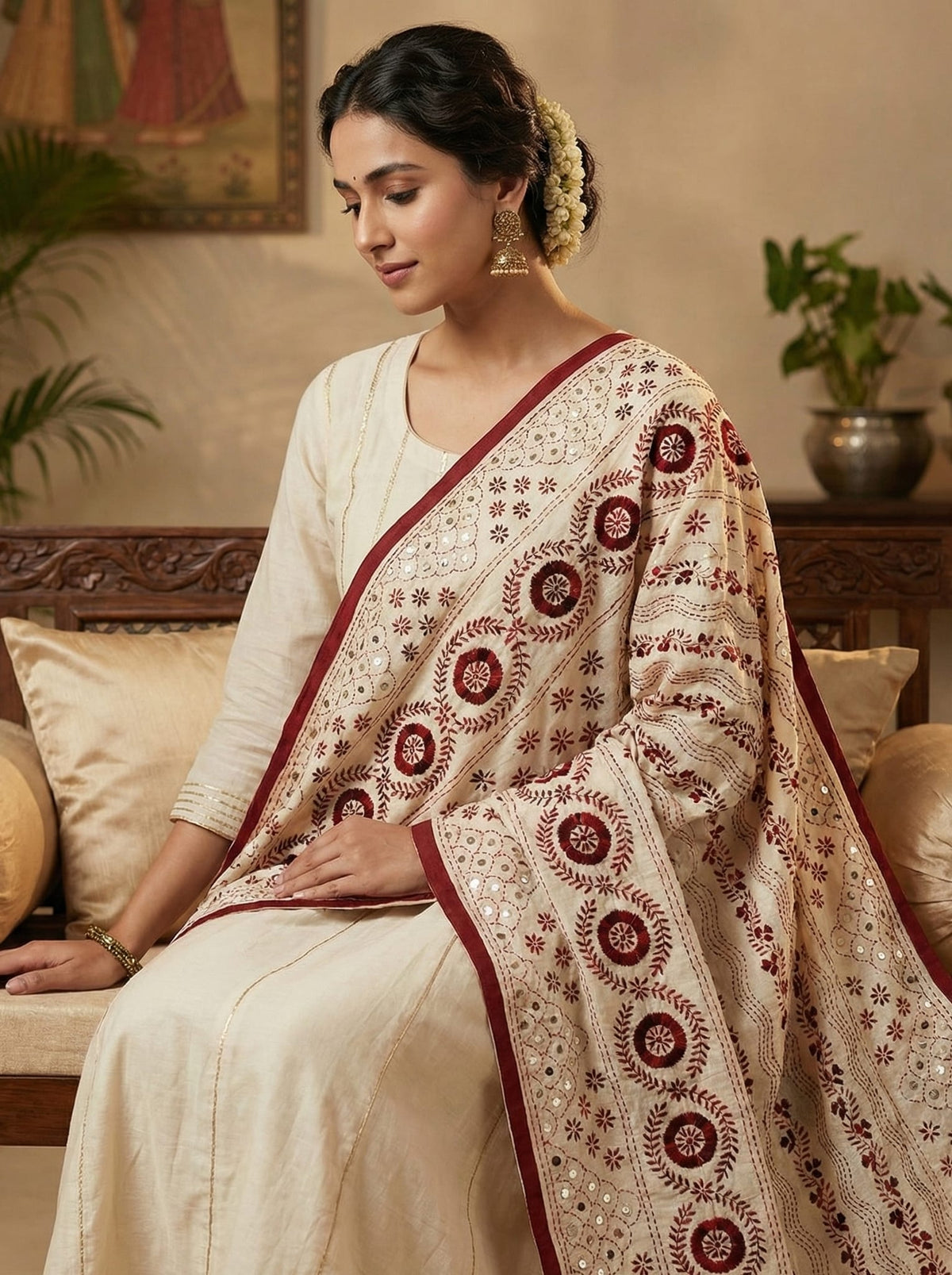 Gulzar Kantha Dupatta — product view 1