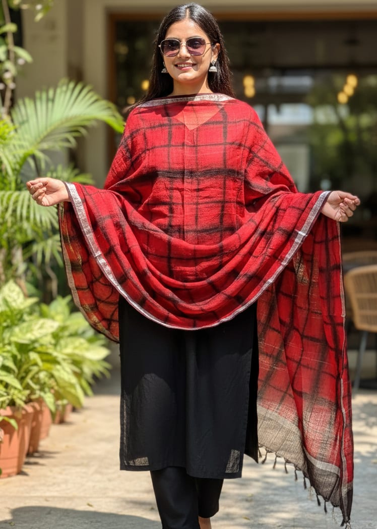 Chaukhat Shibori Dupatta — product view 1