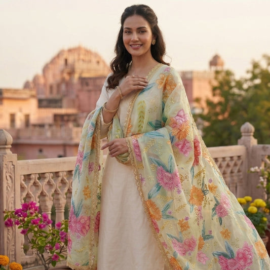 Vasant Hand-painted Dupatta — product view 1