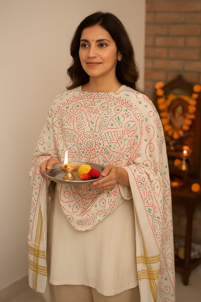Chakra Bandhani Dupatta — product view 1