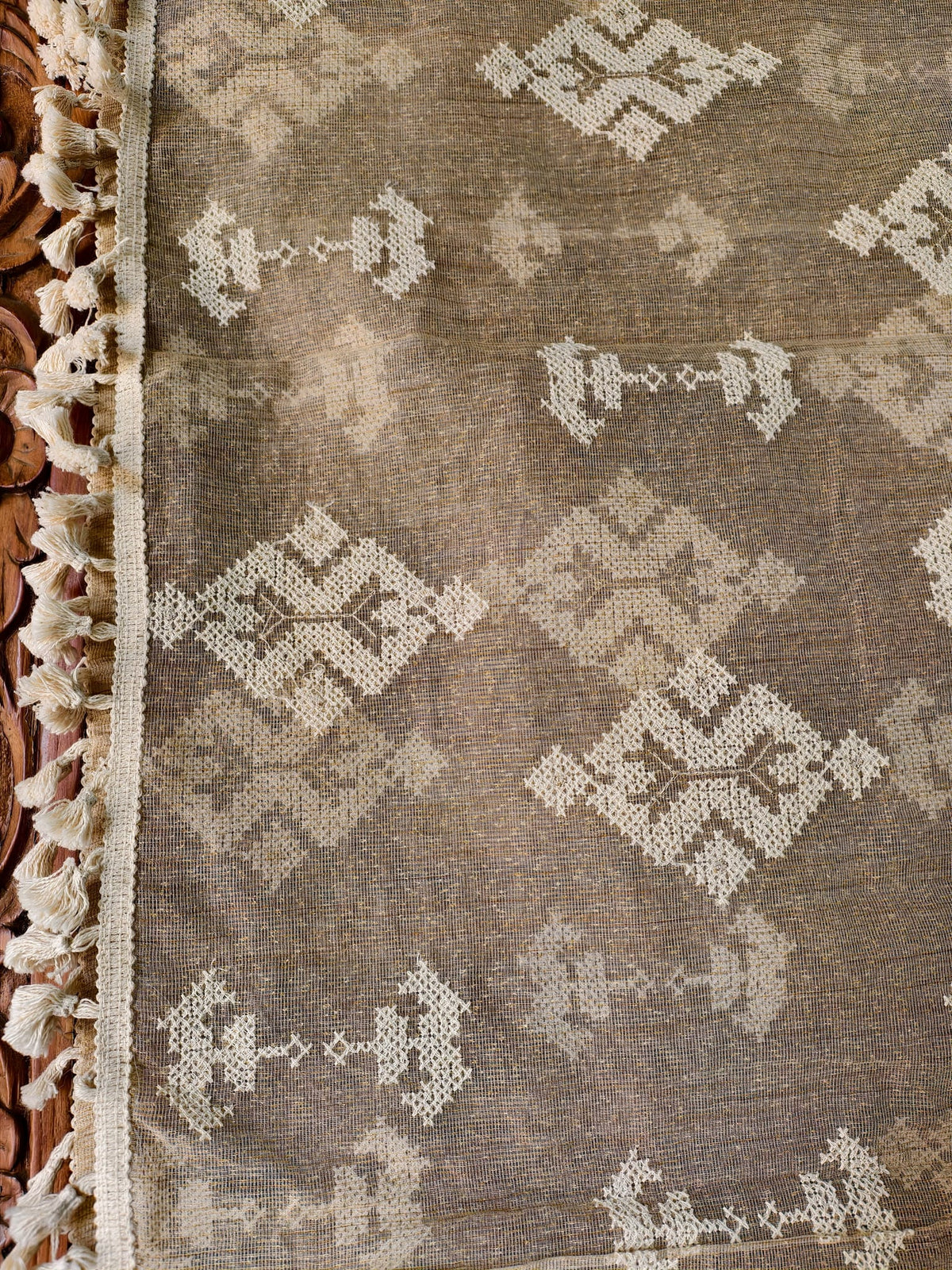 Jharokha Chikankari Dupatta — product view 2