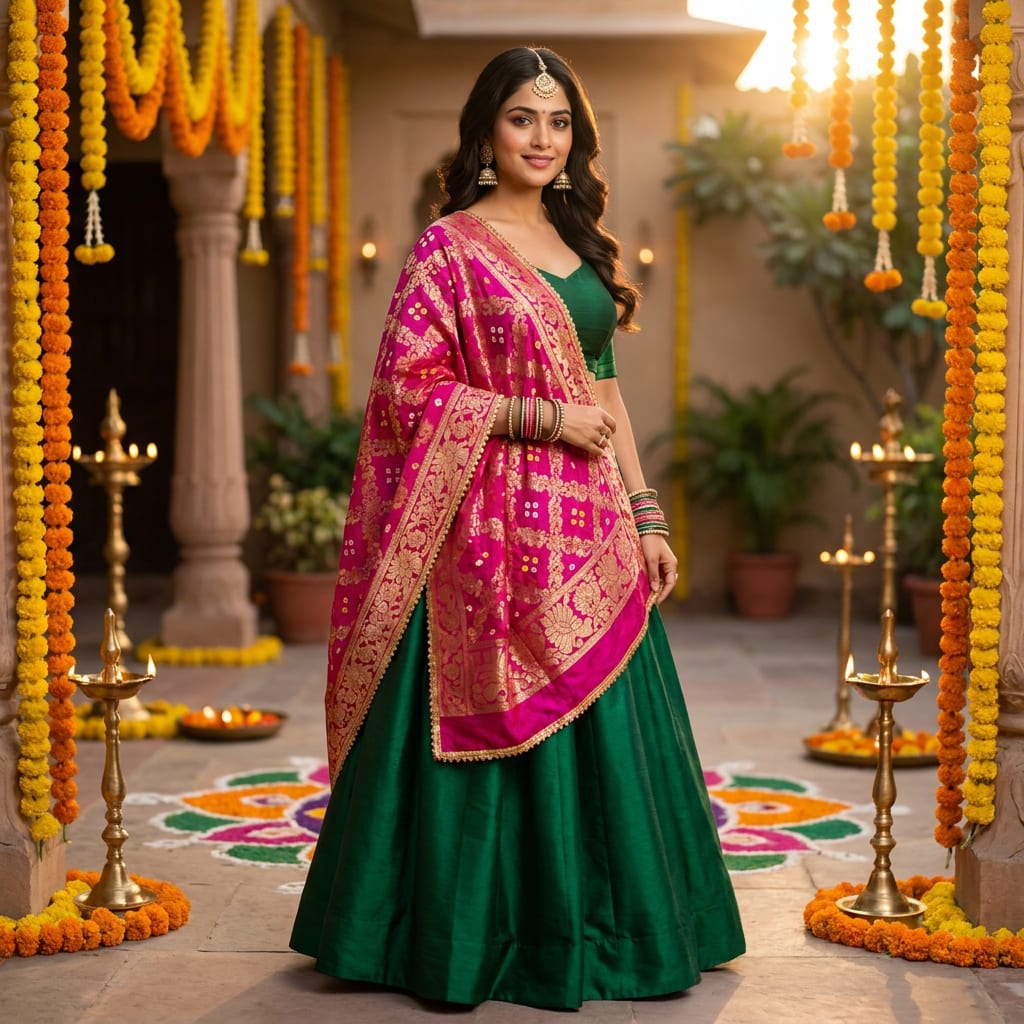 Mohar Bandhani Dupatta — product view 2