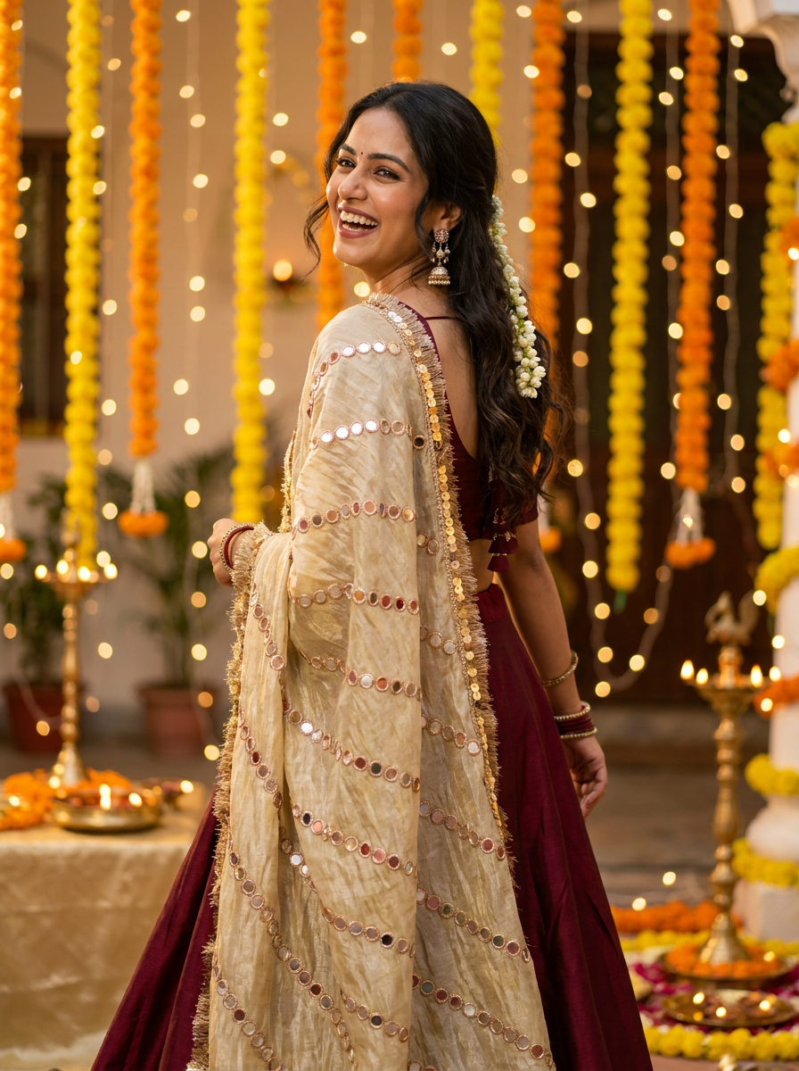 Jhilmil Mirror Dupatta — product view 2
