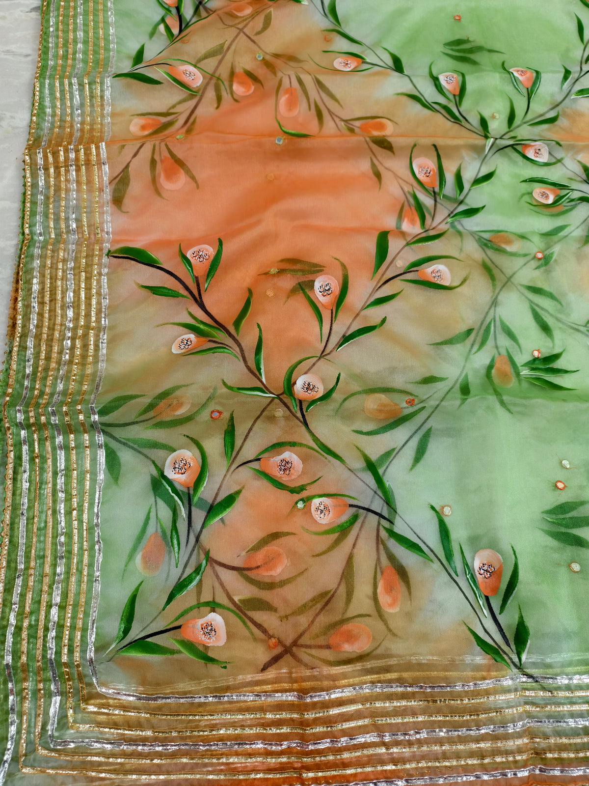 Latika Hand-painted Dupatta — product view 2