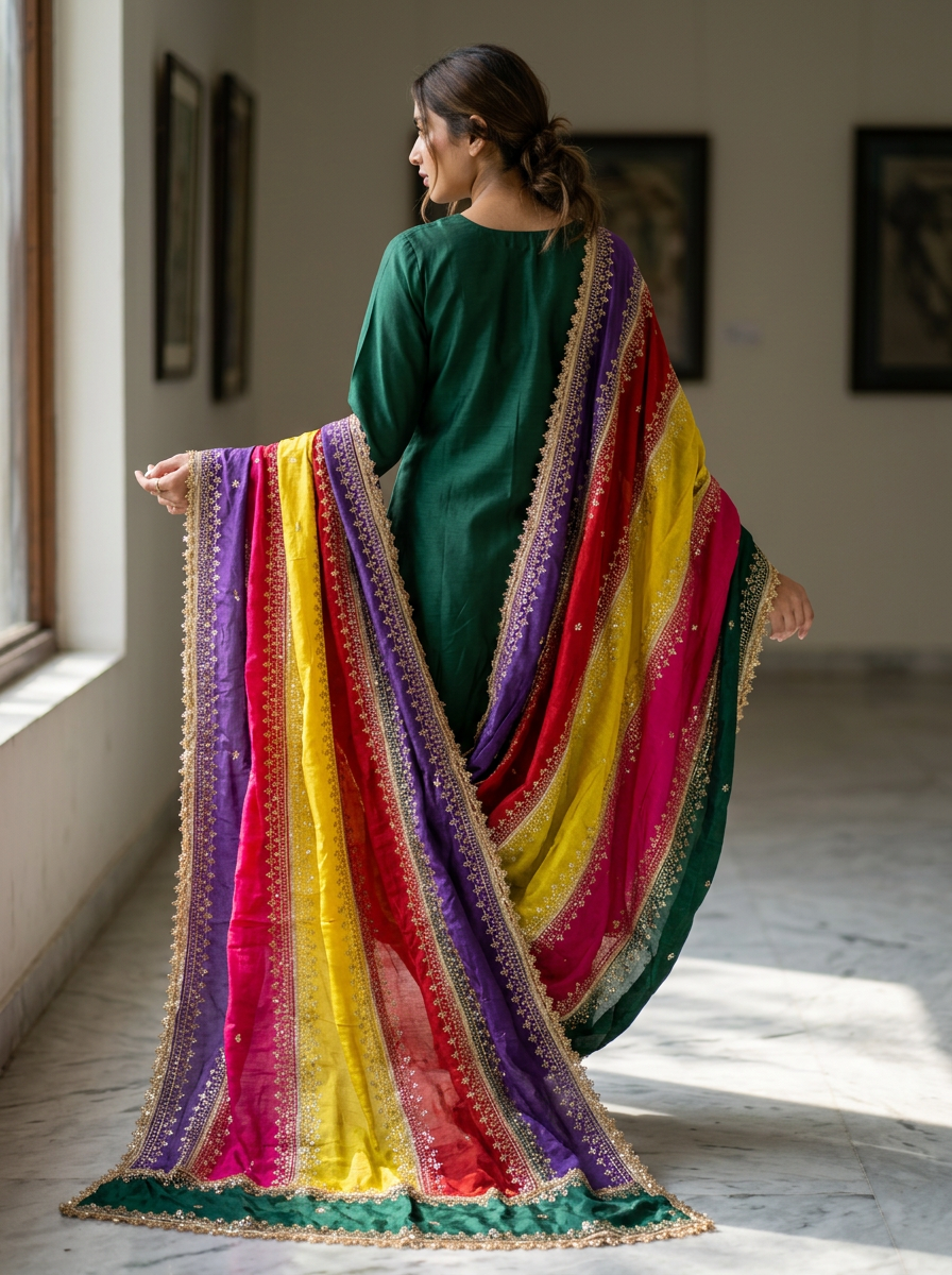 Indradhanush Dupatta — product view 2