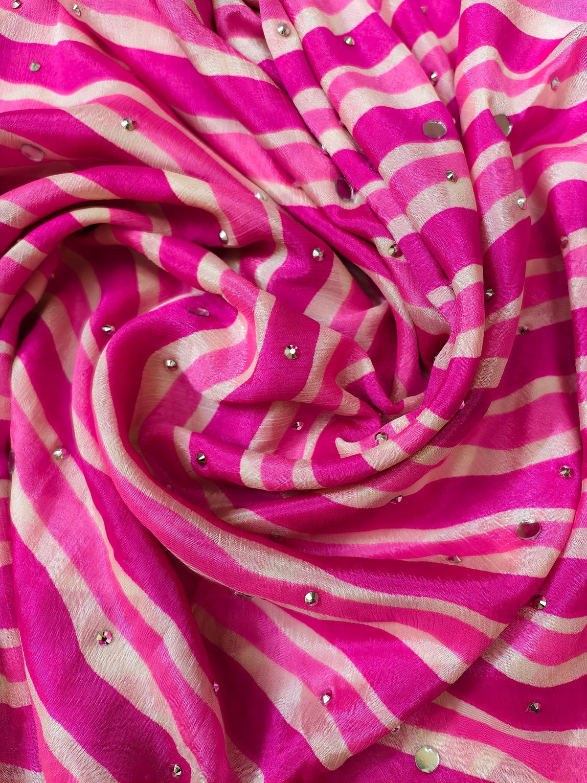 Fuchsia Wave Mirror Dupatta — product view 2