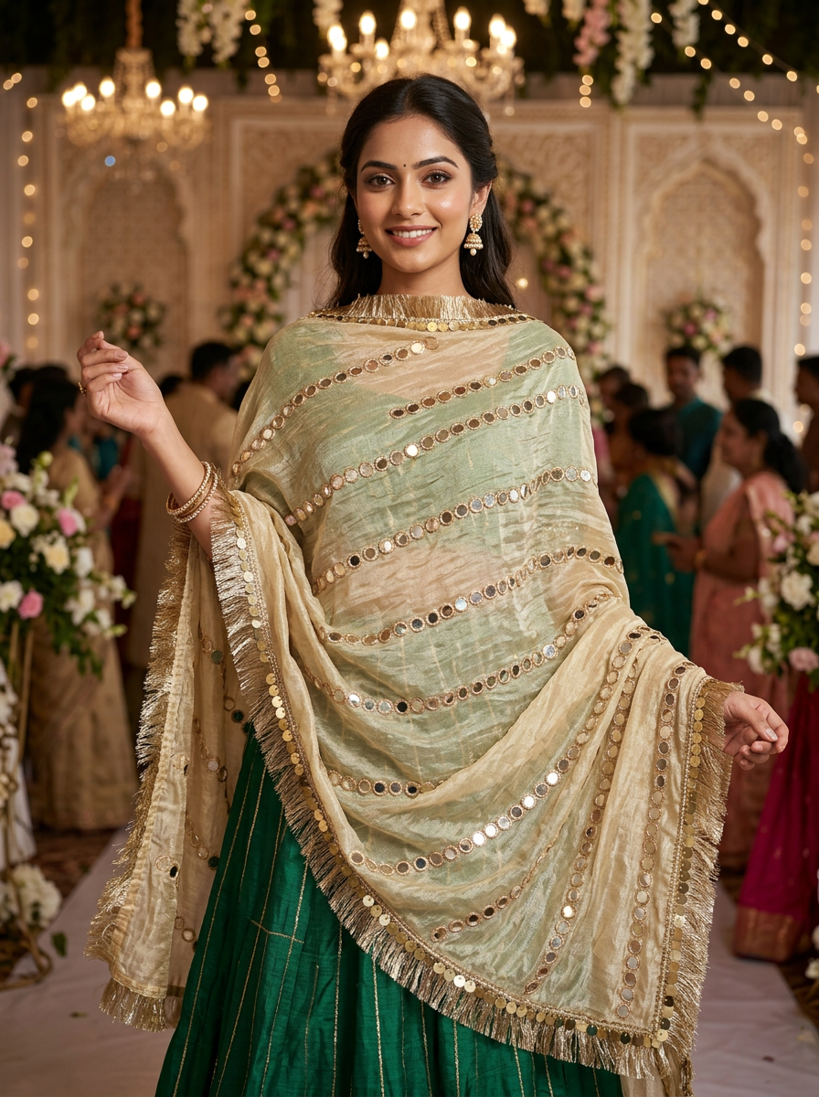Jhilmil Mirror Dupatta — product view 3