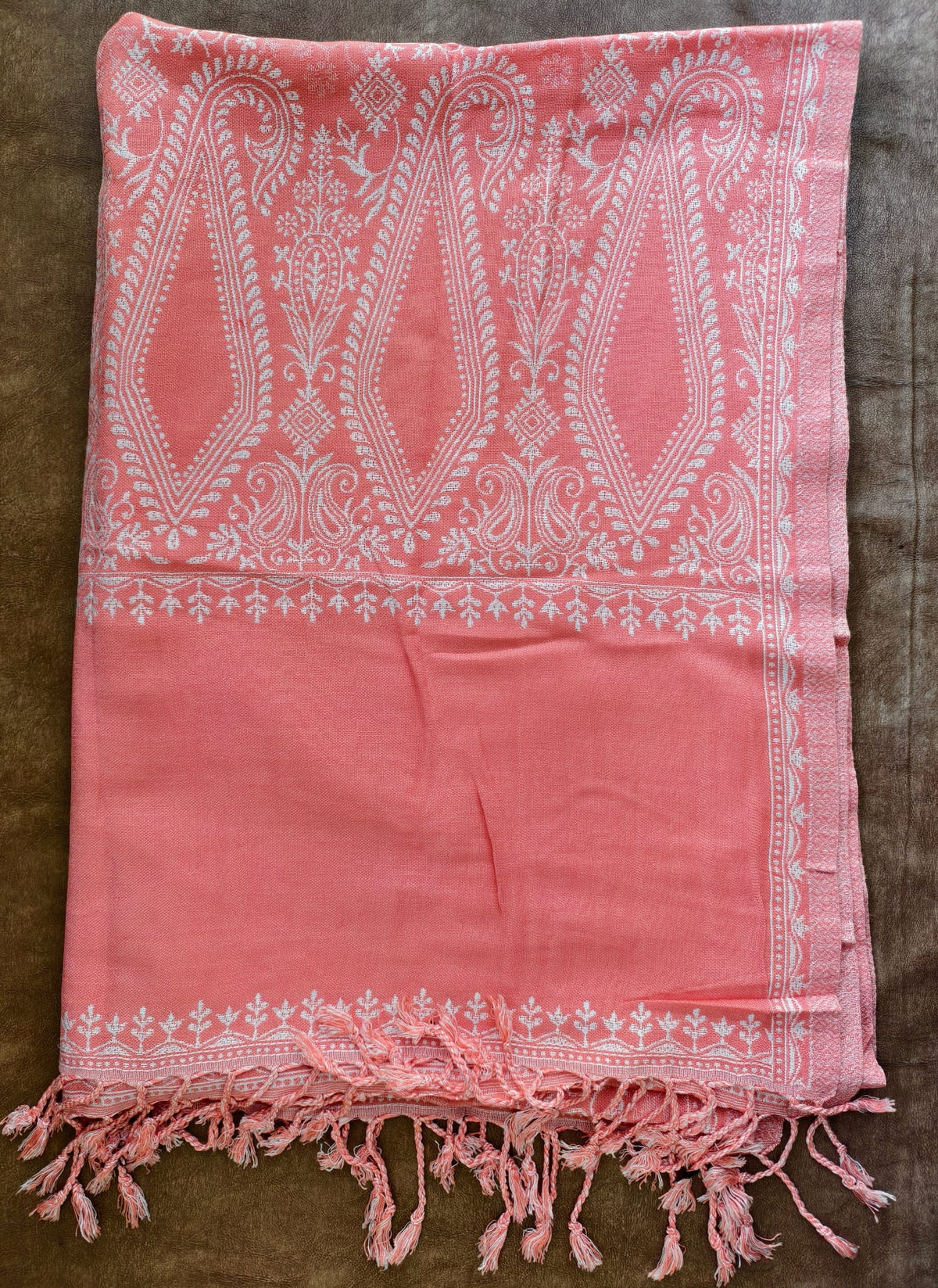 Peach Whisper Soft Woven Stole — product view 3
