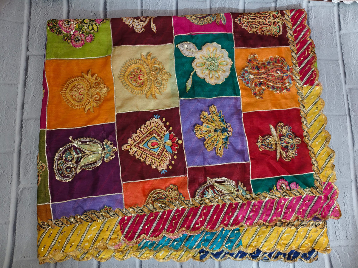 Rangmahal Patchwork Dupatta — product view 3
