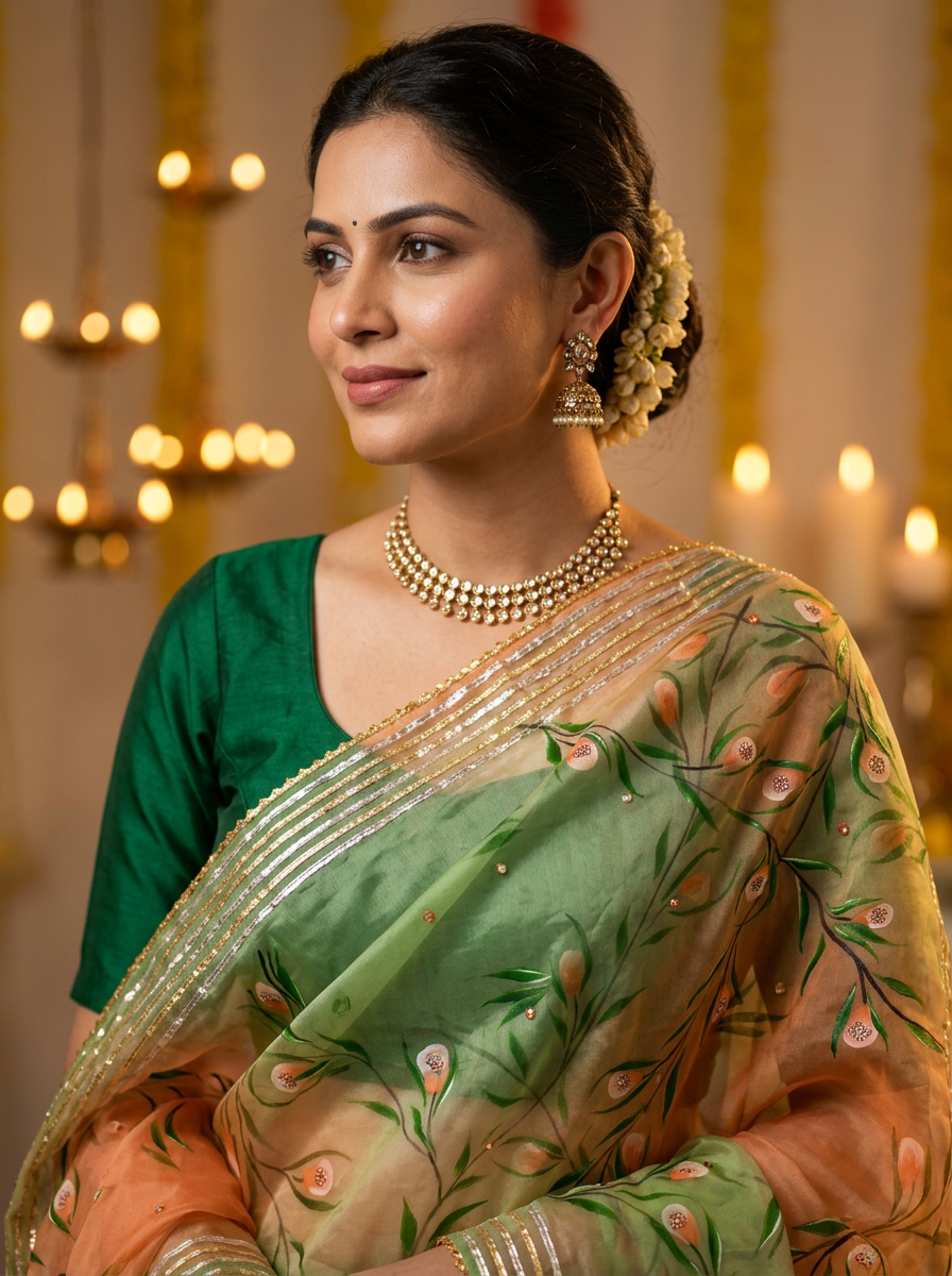 Latika Hand-painted Dupatta — product view 4