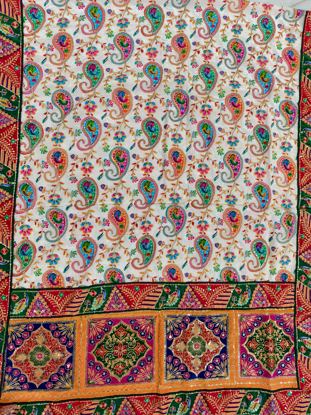 Rajasi Cream Art Dupatta, Cream — product view 5