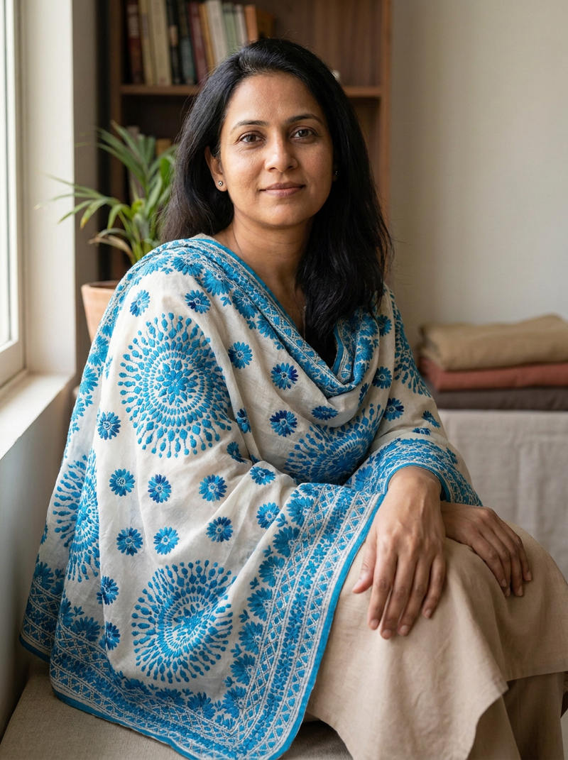 Same model wearing the Gulshan Dupatta