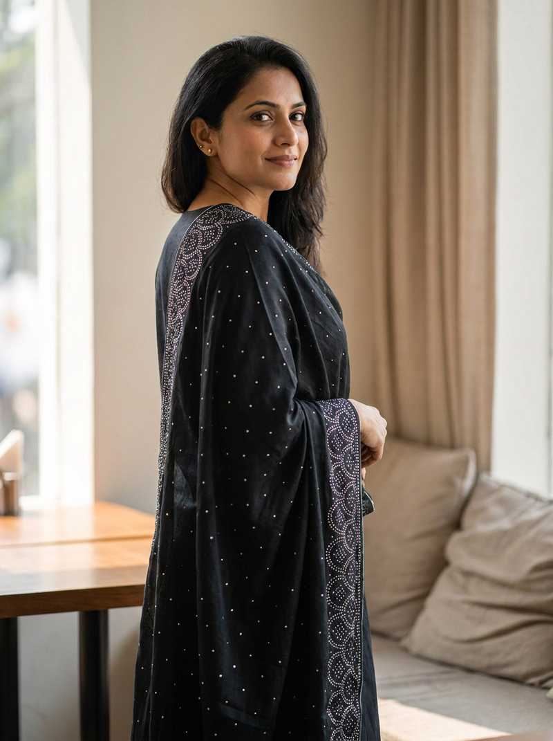 Same model wearing the Sitara Dupatta