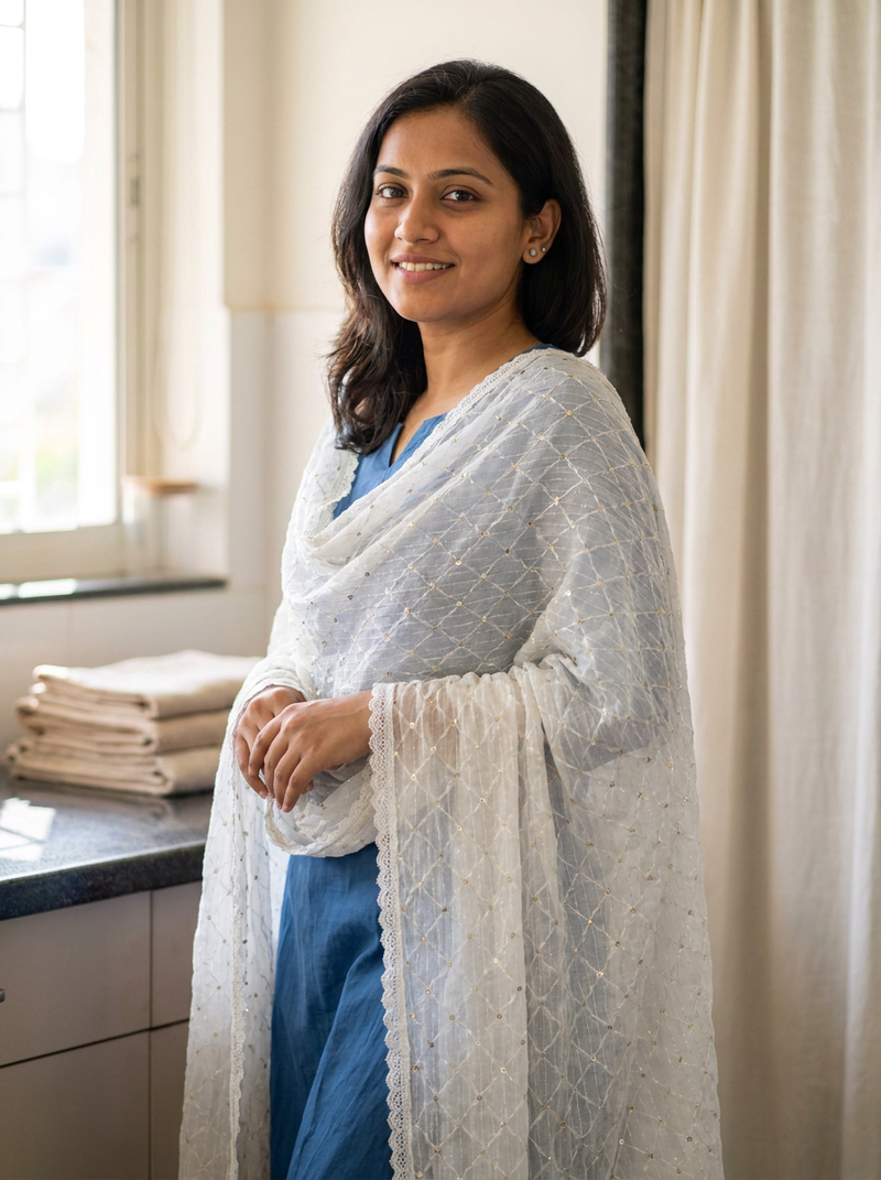 Same model wearing the Noor Dupatta