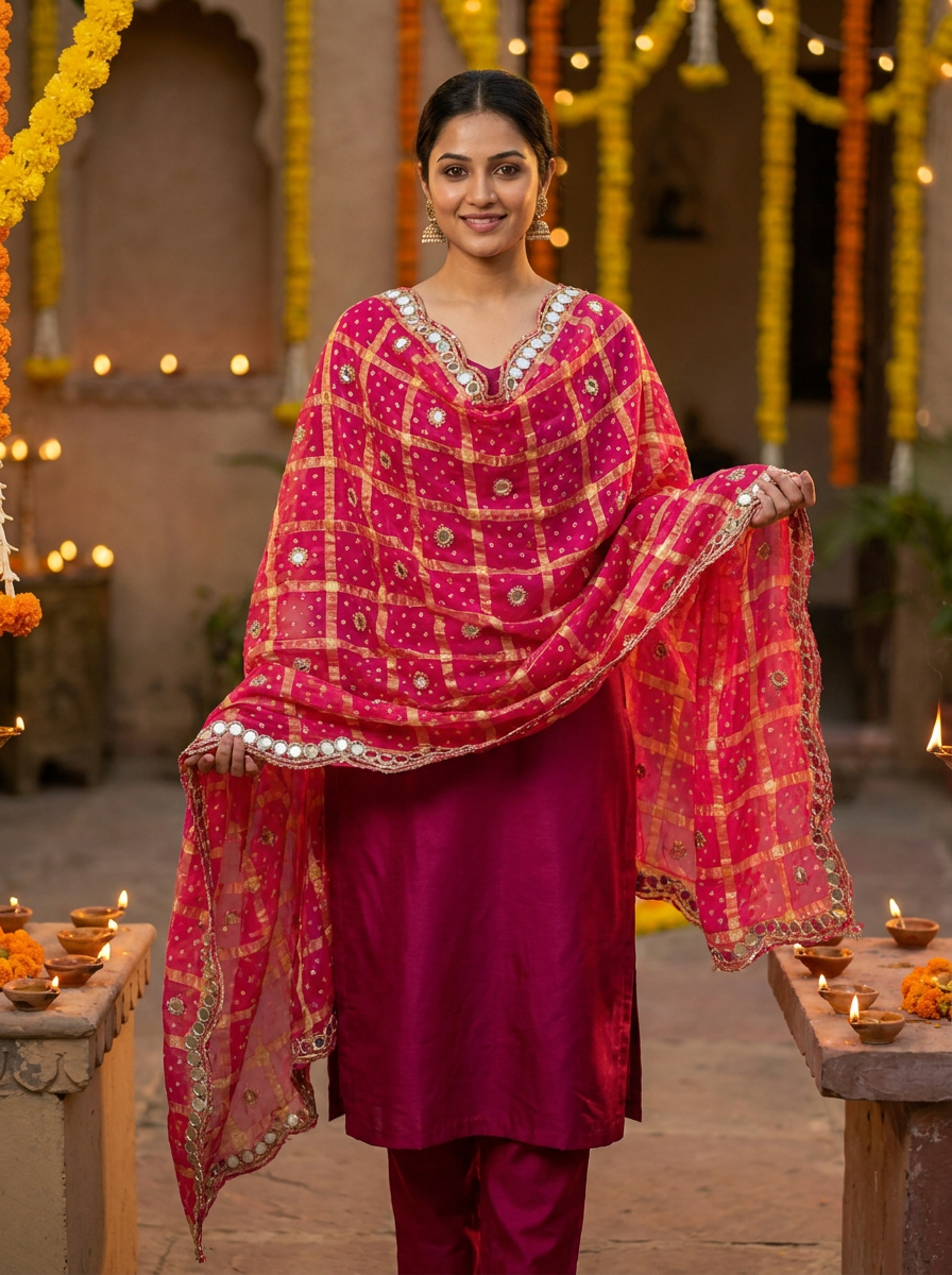 Jagmag Mirror Dupatta